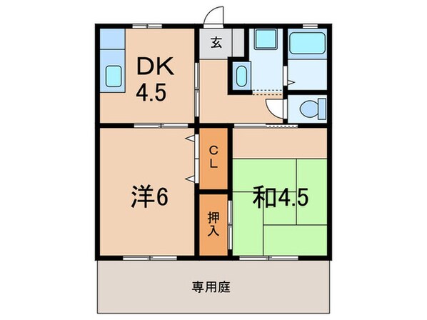 ユ・ハイツ東難波の物件間取画像